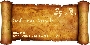 Szügyi Niobé névjegykártya